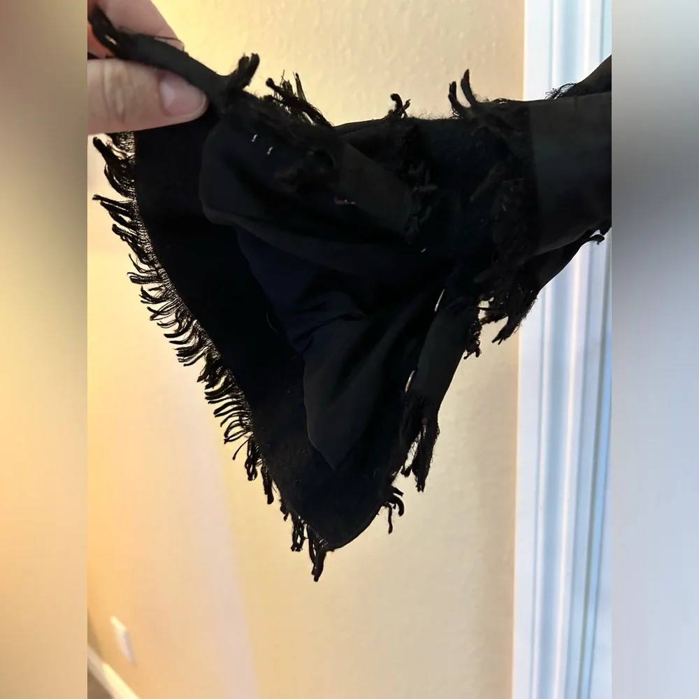 GUC Elizabeth and James Sunday Fringe Wool Silk Jacket Size S - Picture 9 of 9